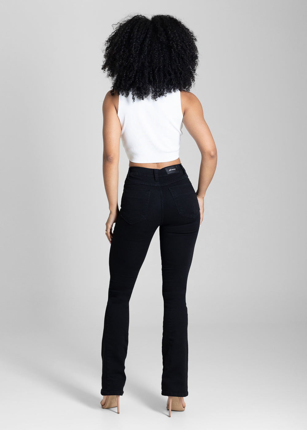 Calça Sarja Sawary Boot Cut - 284437 PRETO