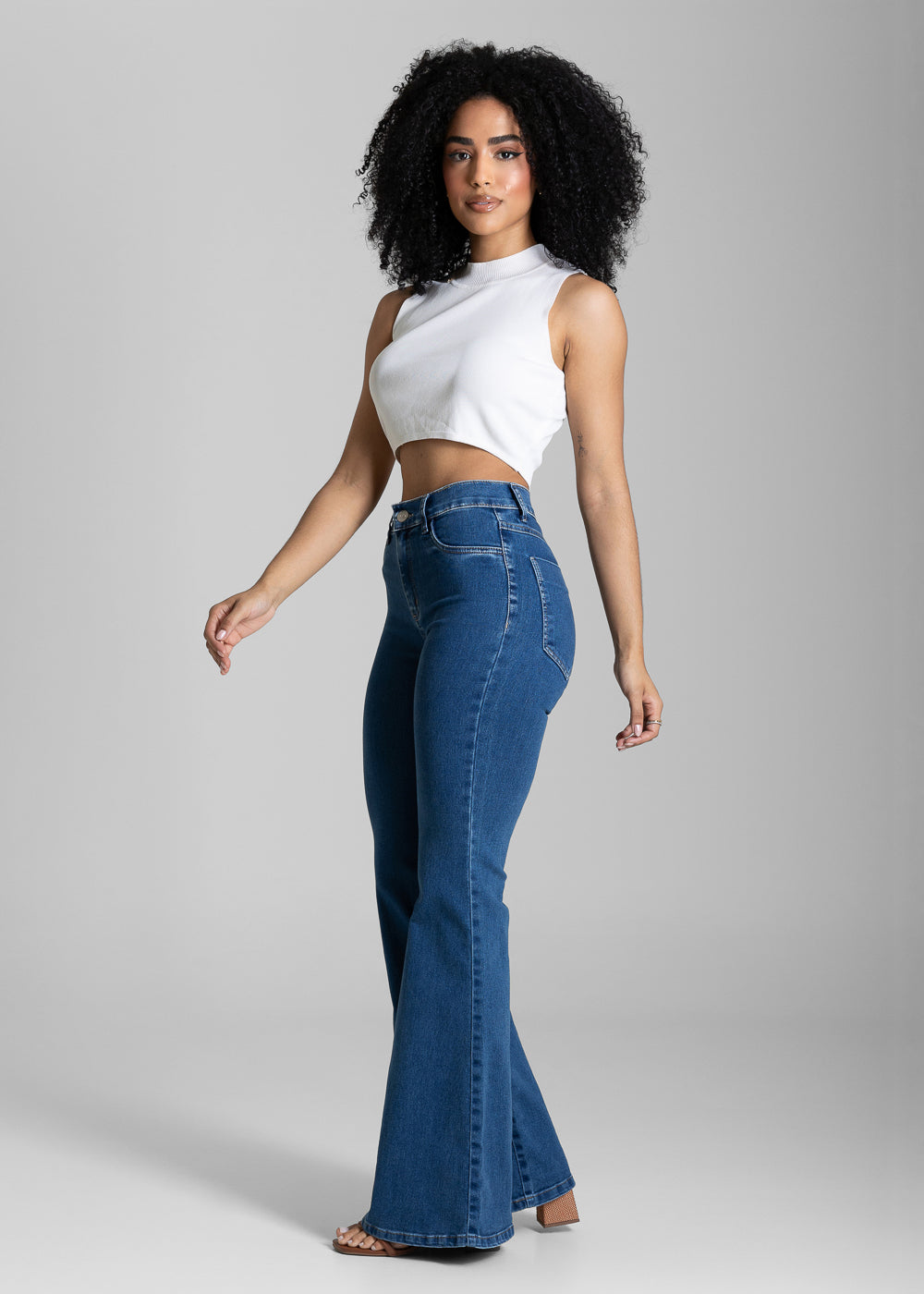 Calça Jeans Sawary Flare - 284448 AZUL