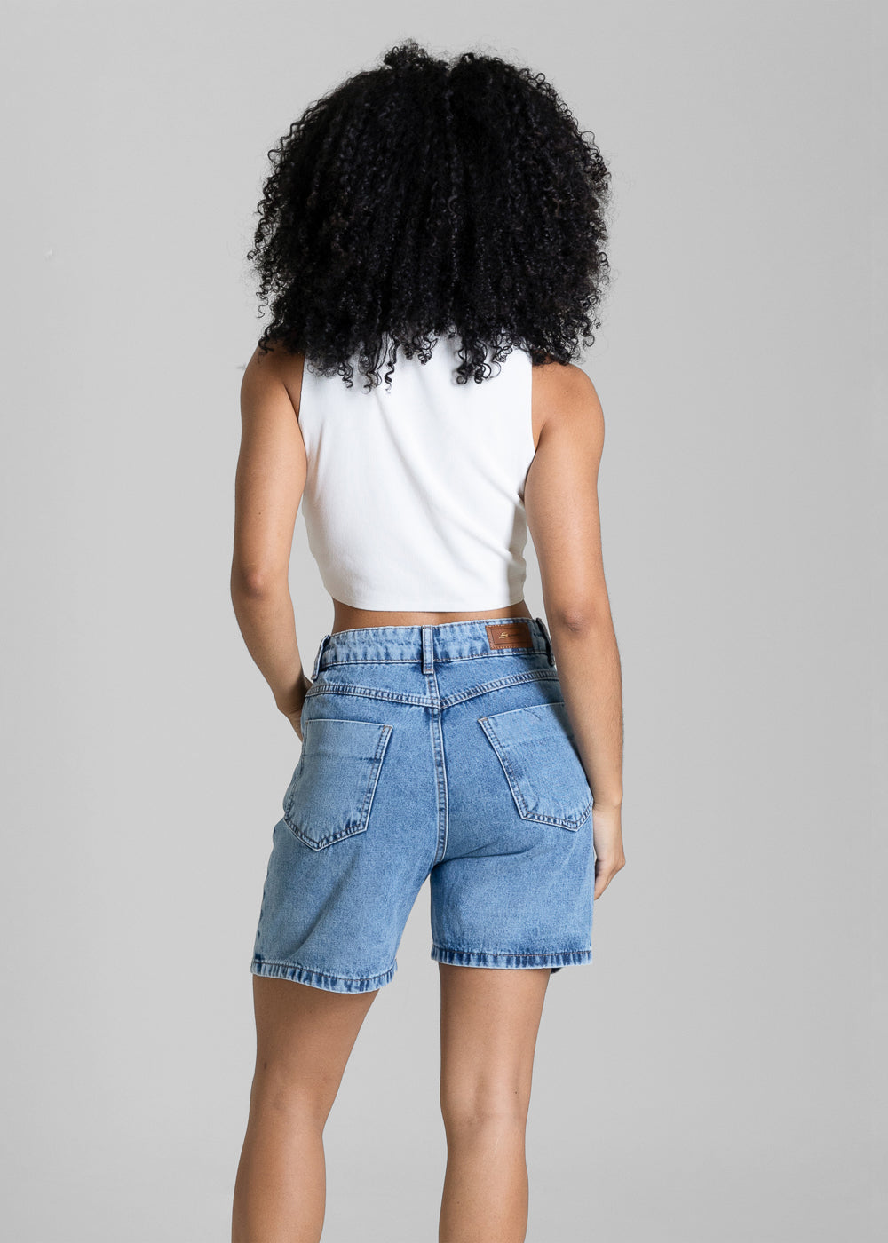 Shorts Jeans Cós Assimétrico Sawary - 284459 AZUL