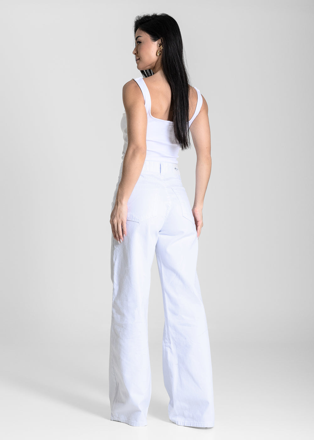 Calça Sarja Sawary Wide Leg - 284463 BRANCO