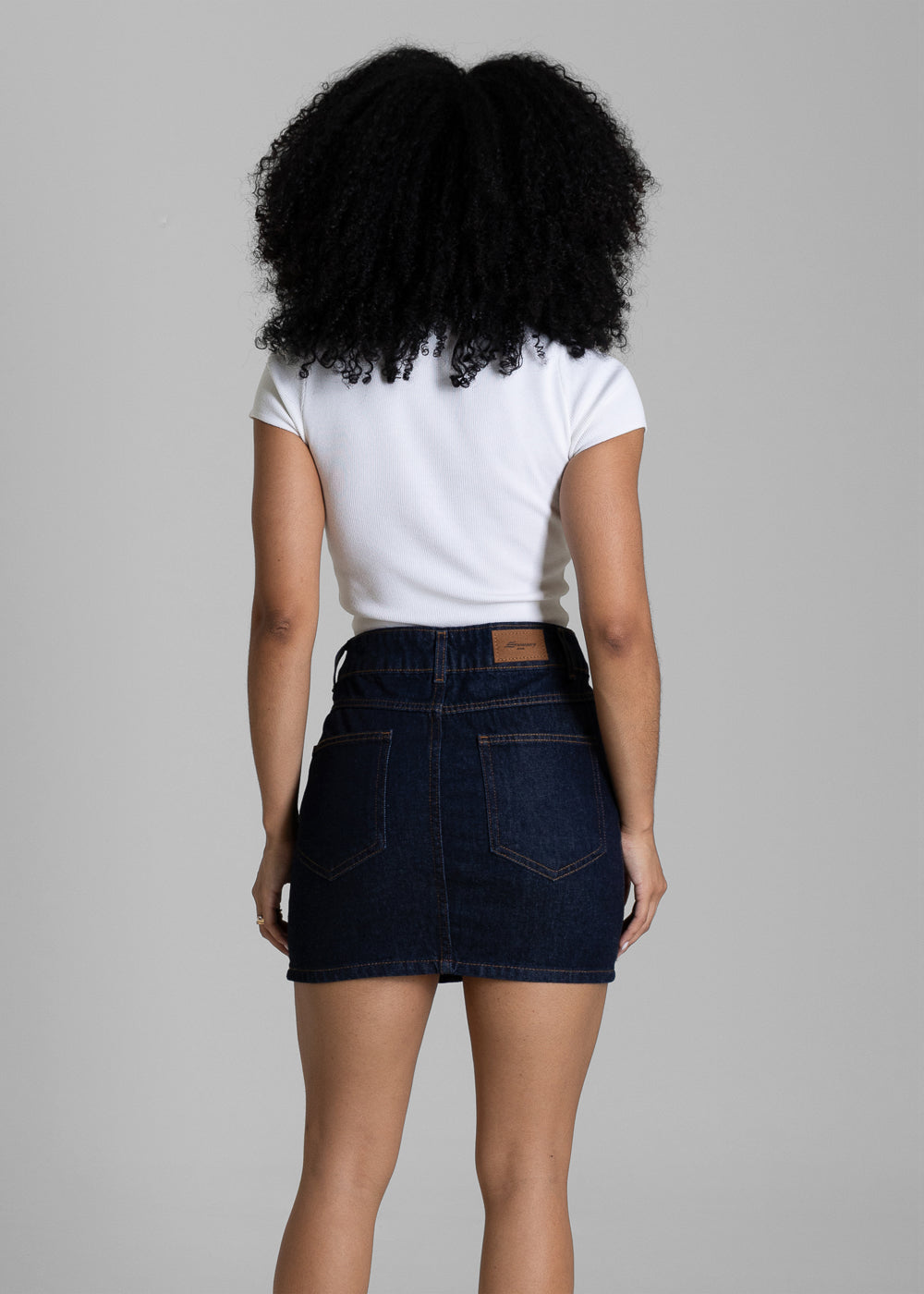 Saia Mini Jeans Sawary - 284465 AZUL