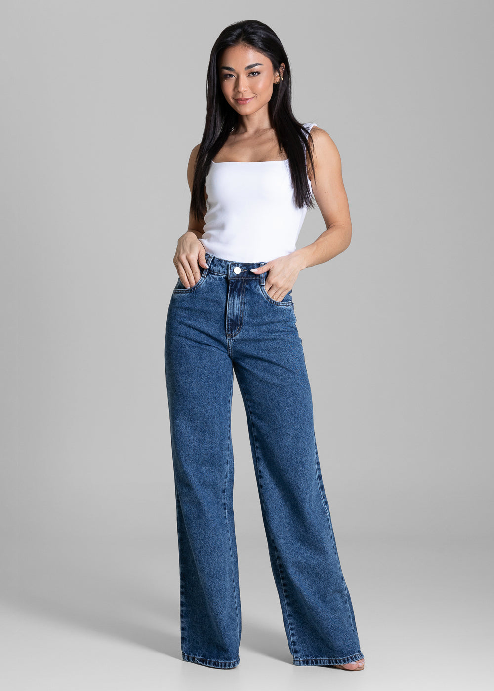Calça Jeans Sawary Wide Leg - 284475 AZUL