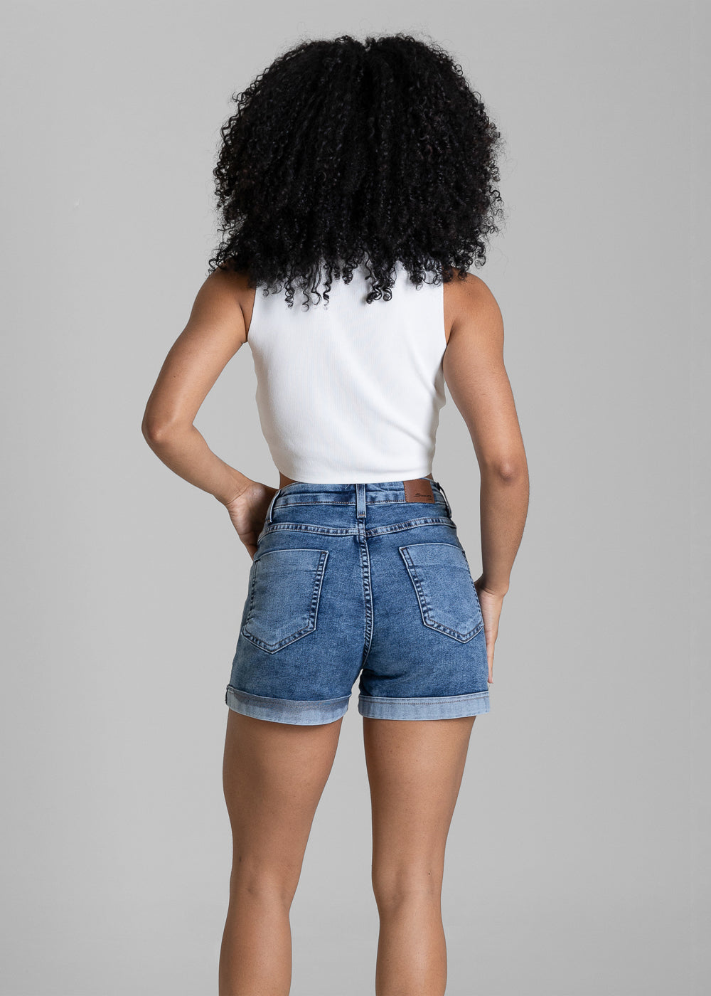 Shorts Jeans Barra Dobrada Sawary - 284485 AZUL