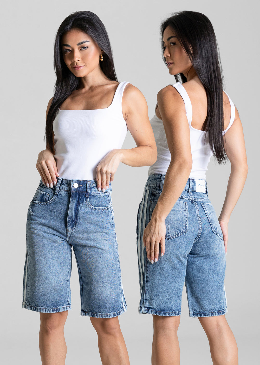 Bermuda Jeans Listras Sawary - 284499 AZUL