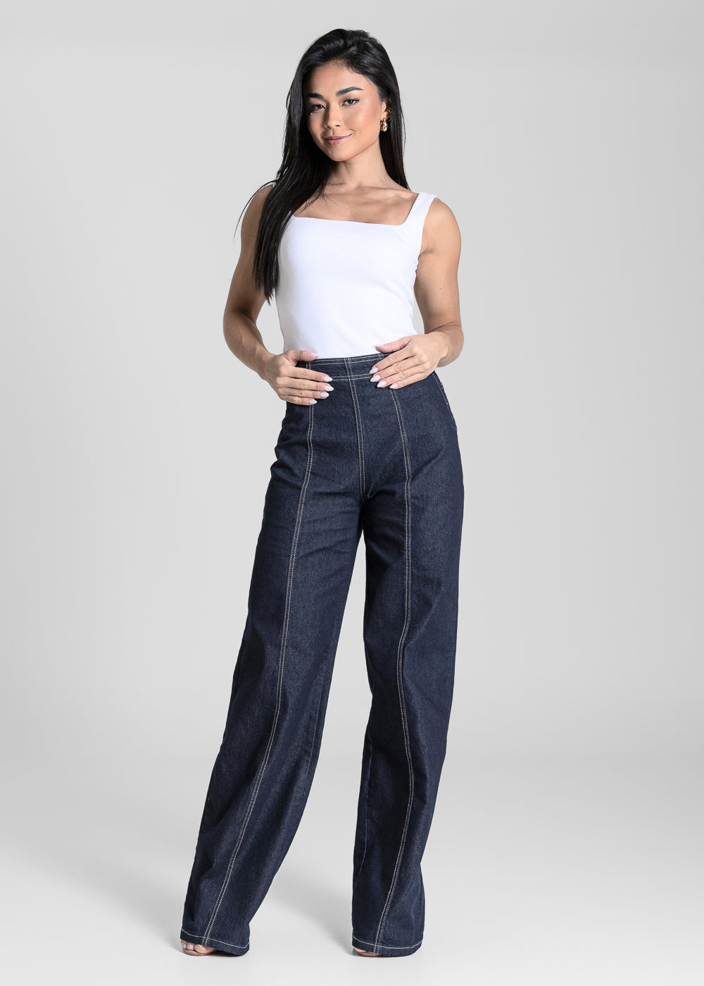 Calça Jeans Sawary Wide Leg - 284503 AZUL