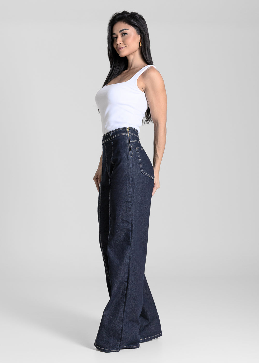 Calça Jeans Sawary Wide Leg - 284503 AZUL