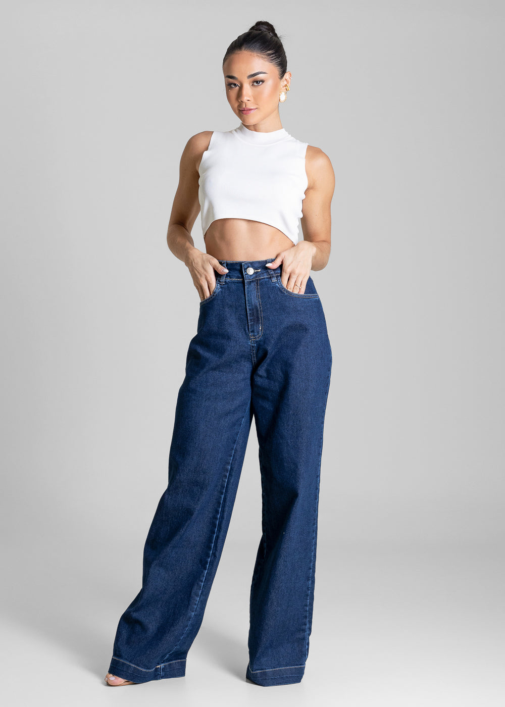 Calça Jeans Sawary Wide Leg - 284511 AZUL