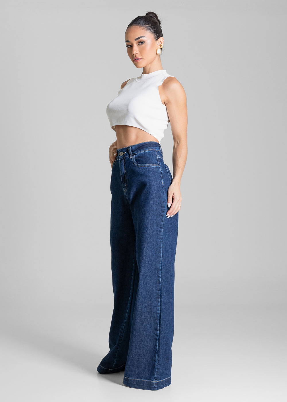 Calça Jeans Sawary Wide Leg - 284511 AZUL
