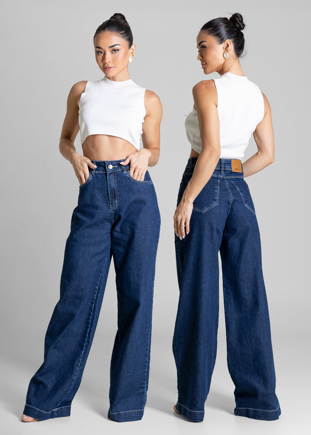 Calça Jeans Sawary Wide Leg - 284511 AZUL