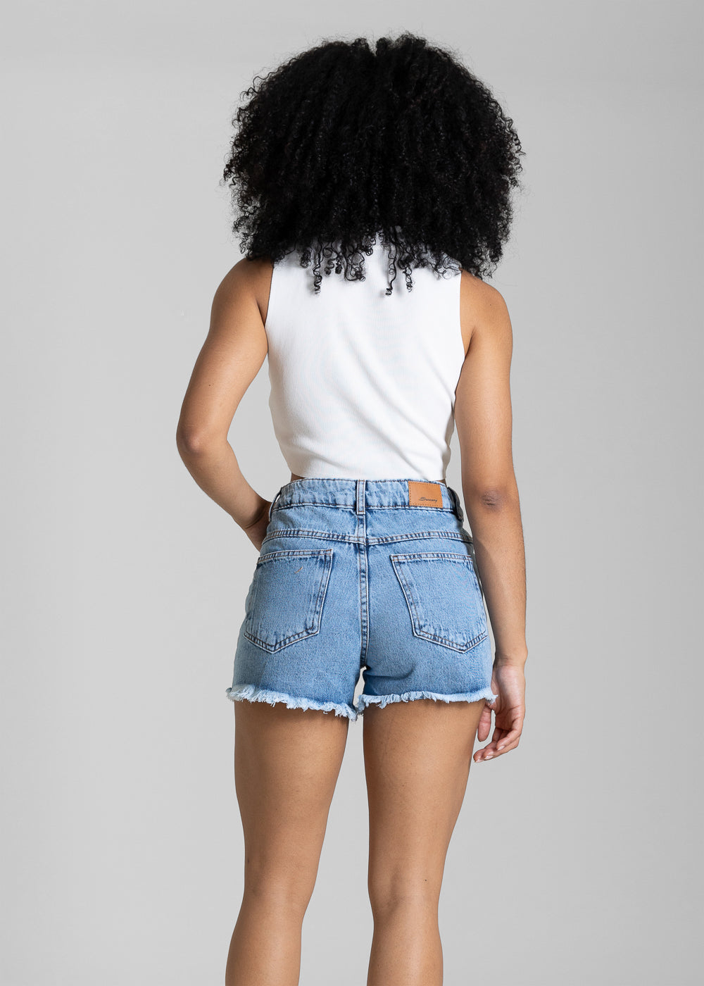 Shorts Jeans Barra Desfiada Sawary - 284515 AZUL