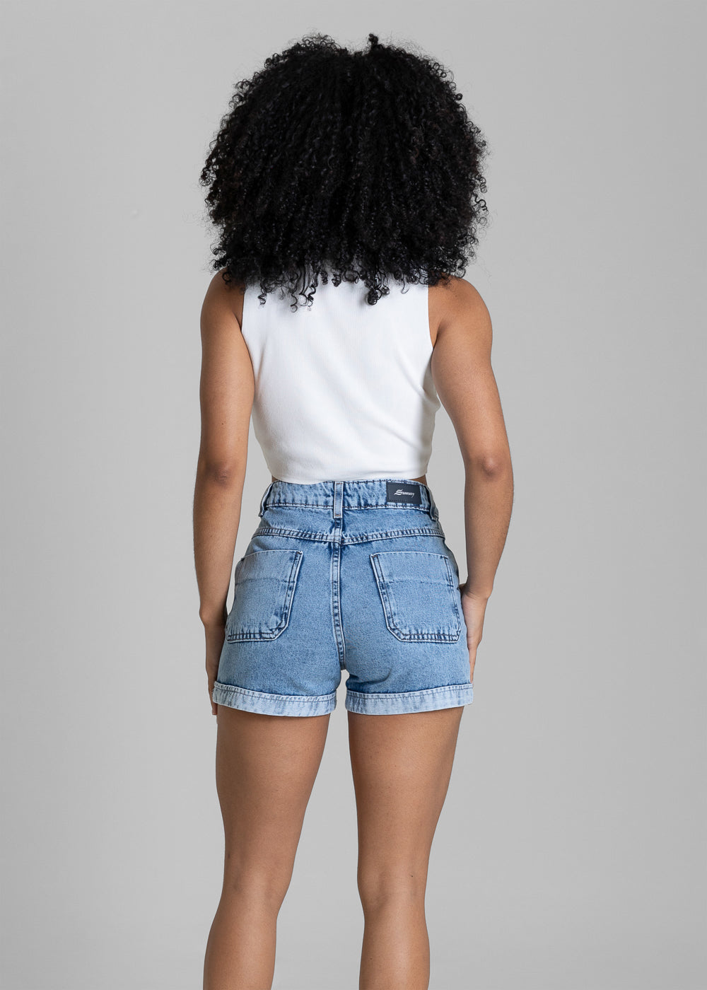 Shorts Jeans Barra Dobrada Sawary - 284526 AZUL