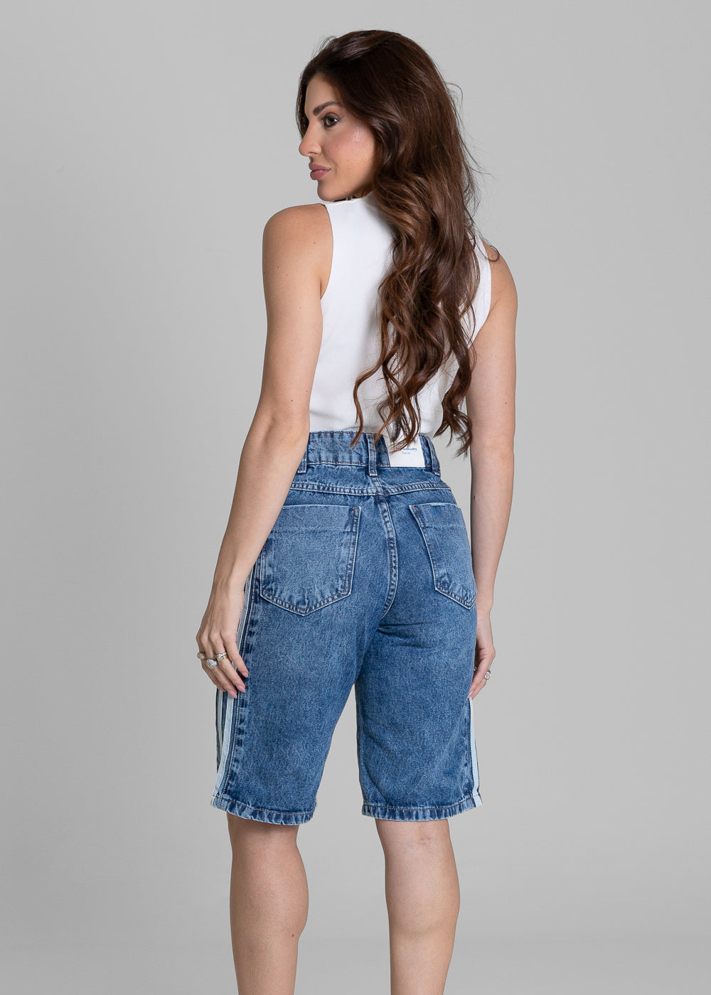 Bermuda Jeans Listras Sawary - 284533 AZUL