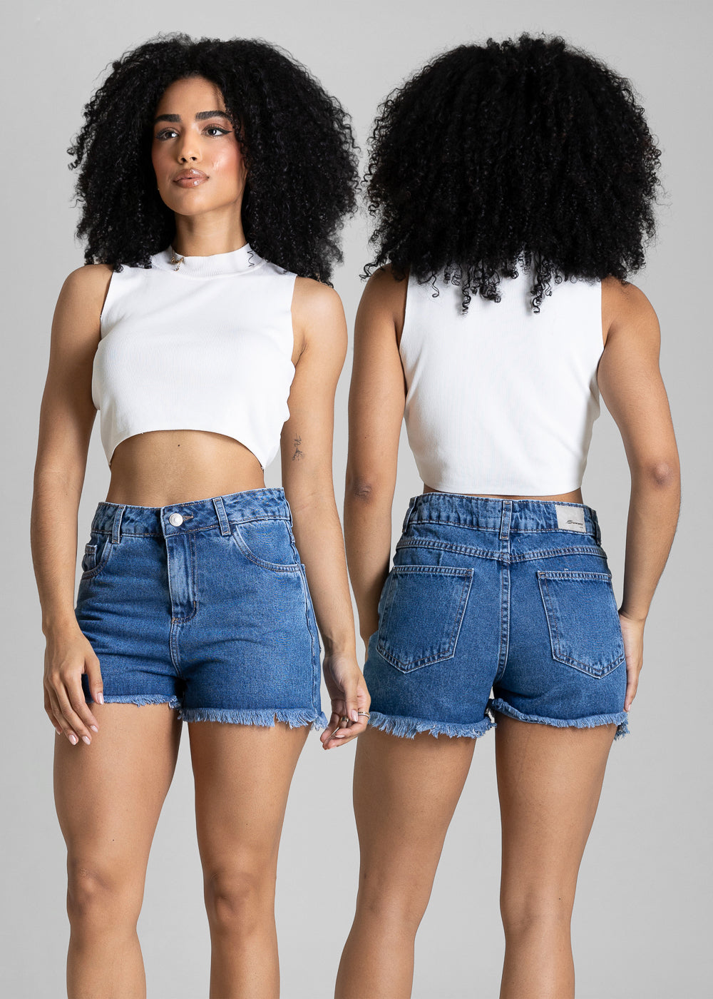 Shorts Jeans Barra Desfiada Sawary - 284541 AZUL
