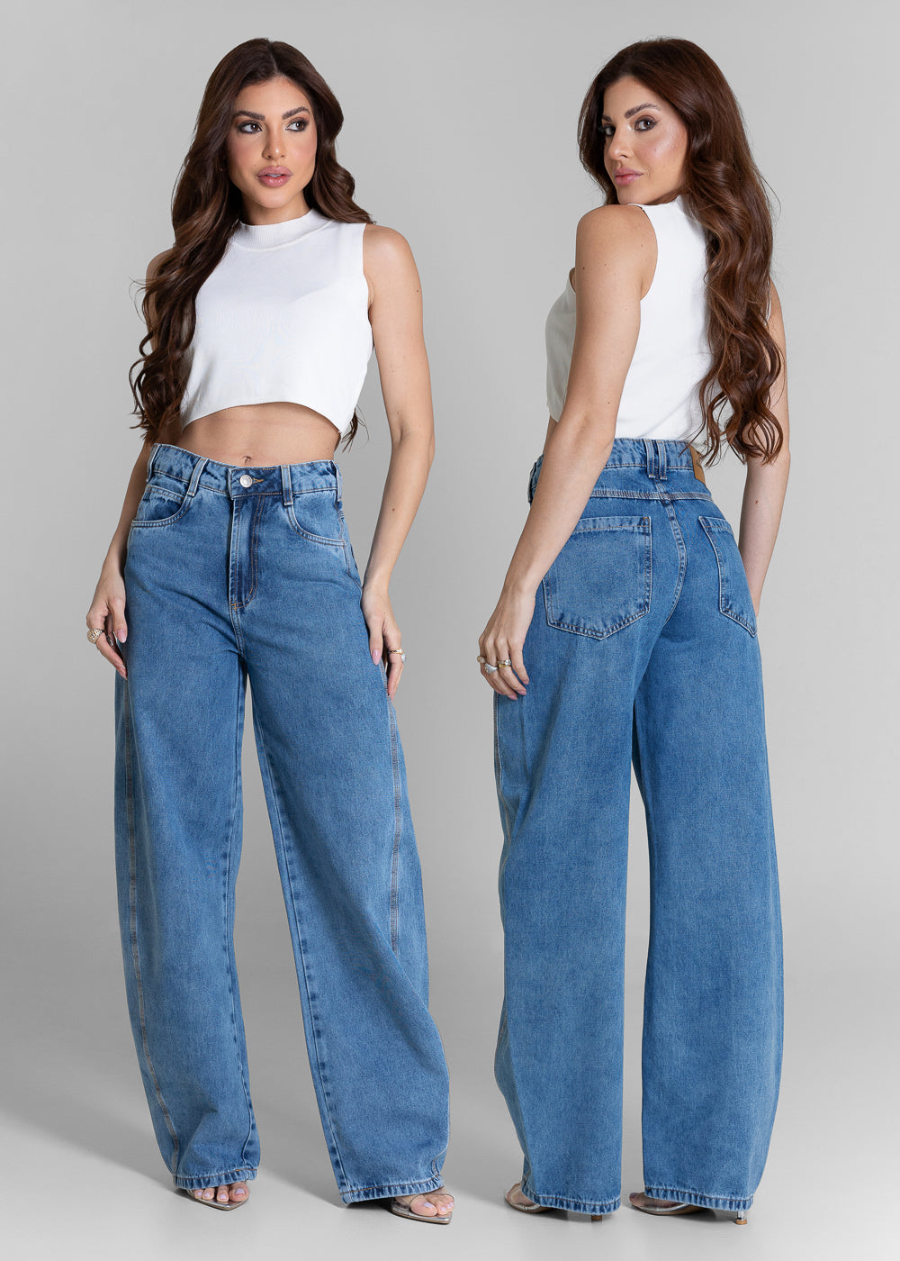 Calça Jeans Sawary Barrel - 284563 AZUL