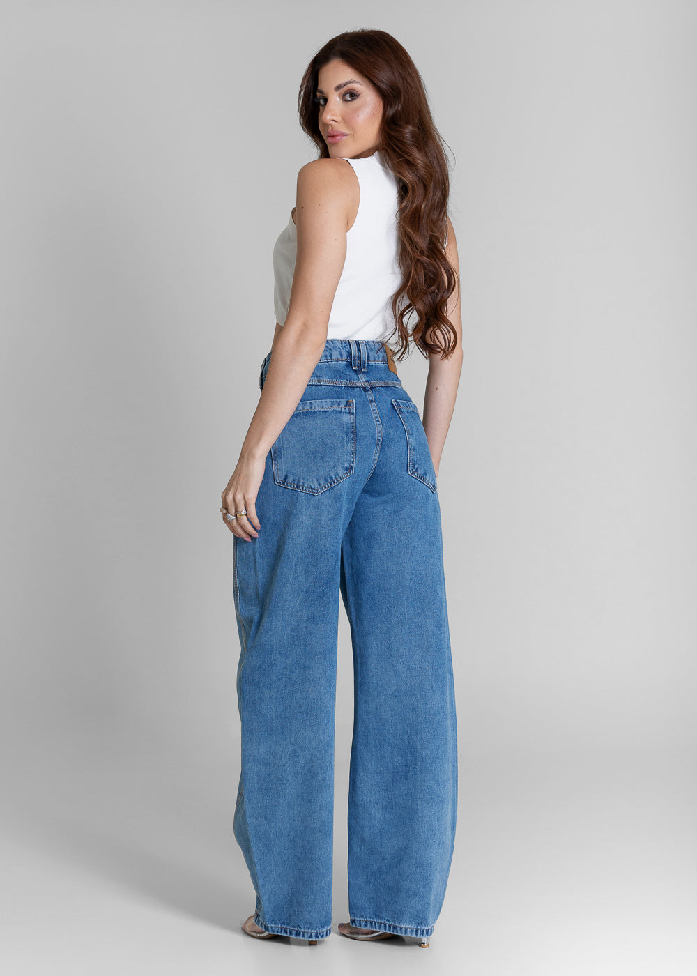 Calça Jeans Sawary Barrel - 284563 AZUL