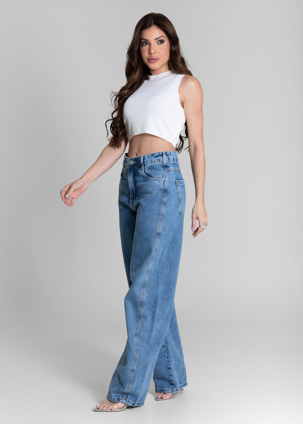 Calça Jeans Sawary Barrel - 284563 AZUL