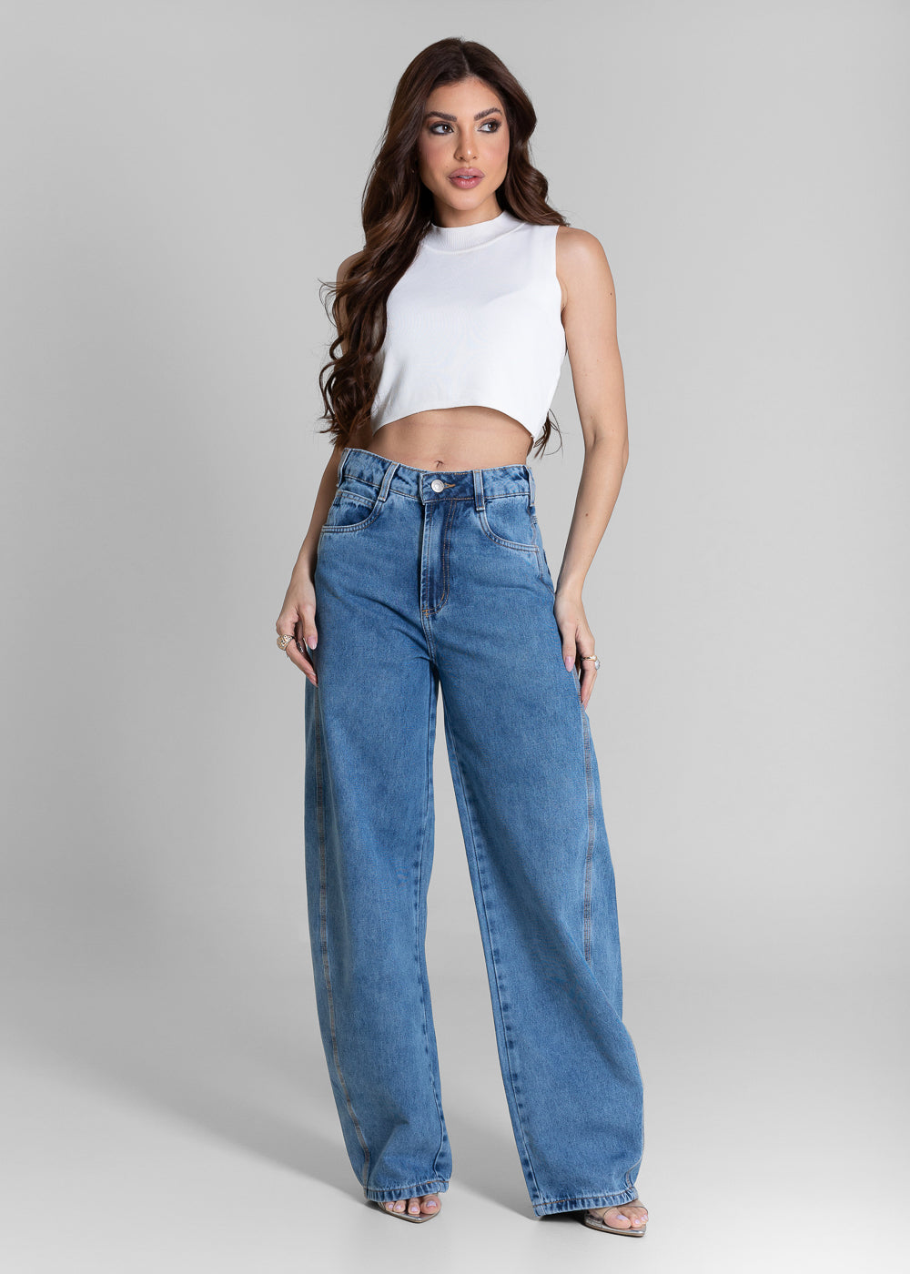 Calça Jeans Sawary Barrel - 284563 AZUL
