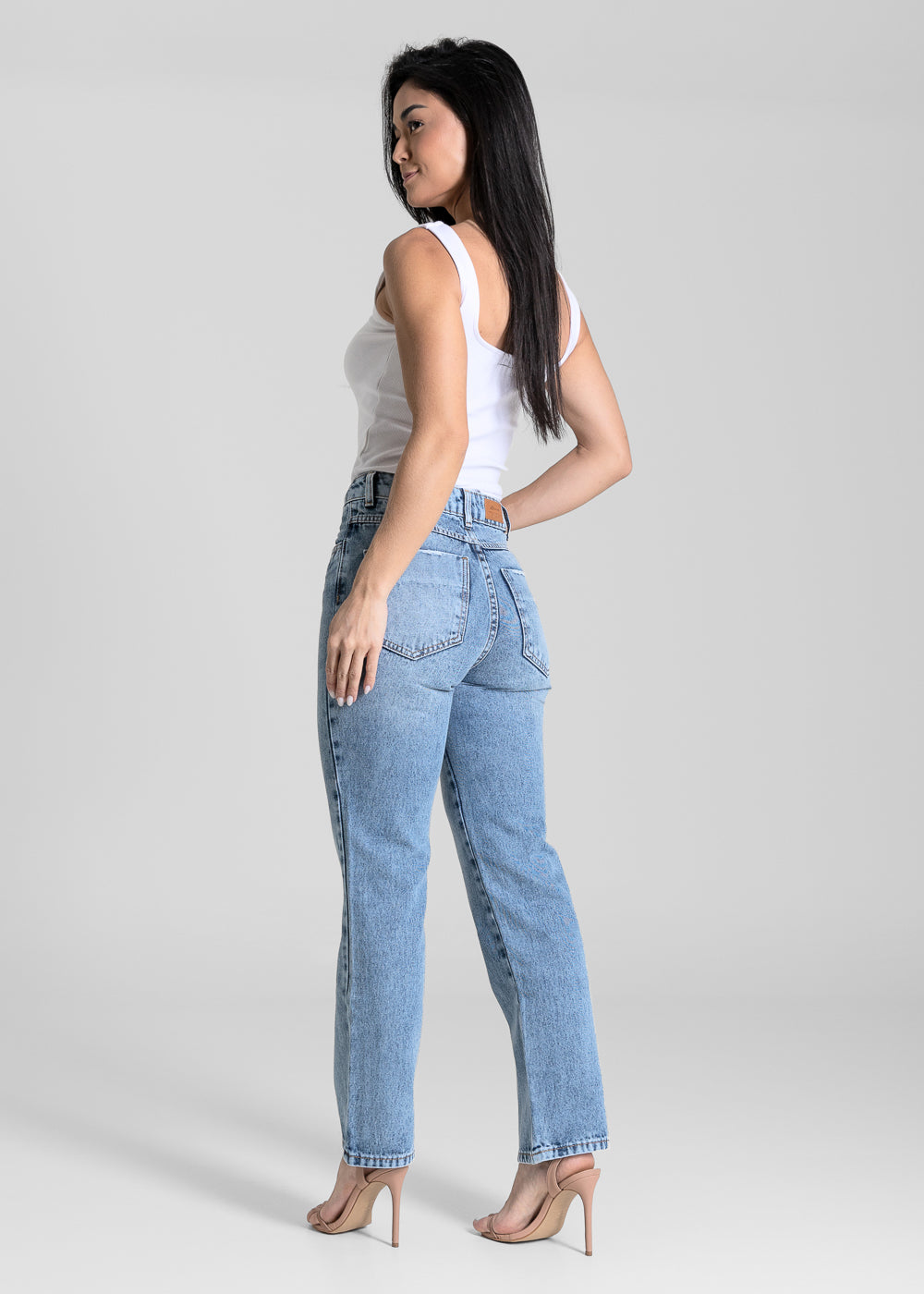 Calça Jeans Sawary Reta Cropped - 284567 AZUL