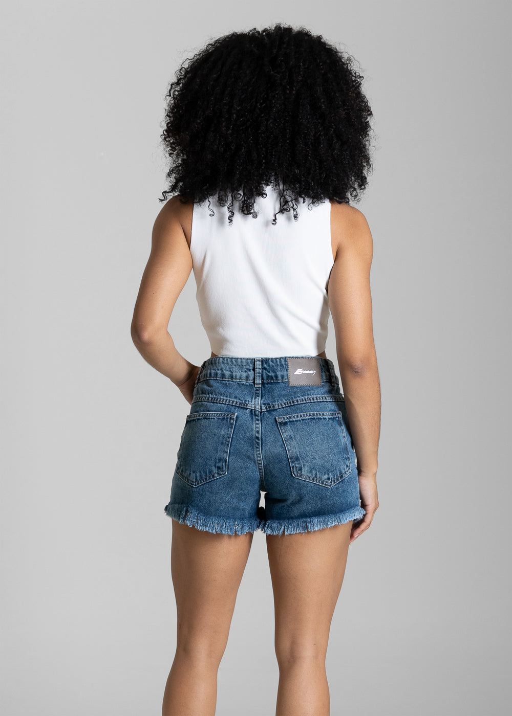 Shorts Jeans Barra Desfiada Sawary - 284601 AZUL
