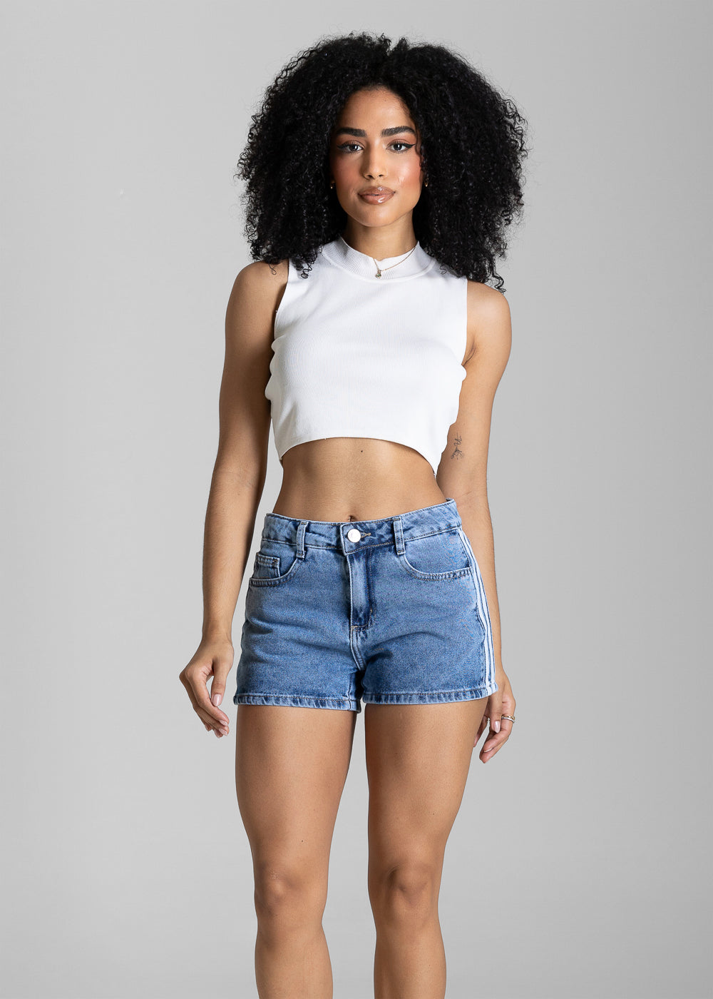 Shorts Jeans Listras Sawary - 284606 AZUL