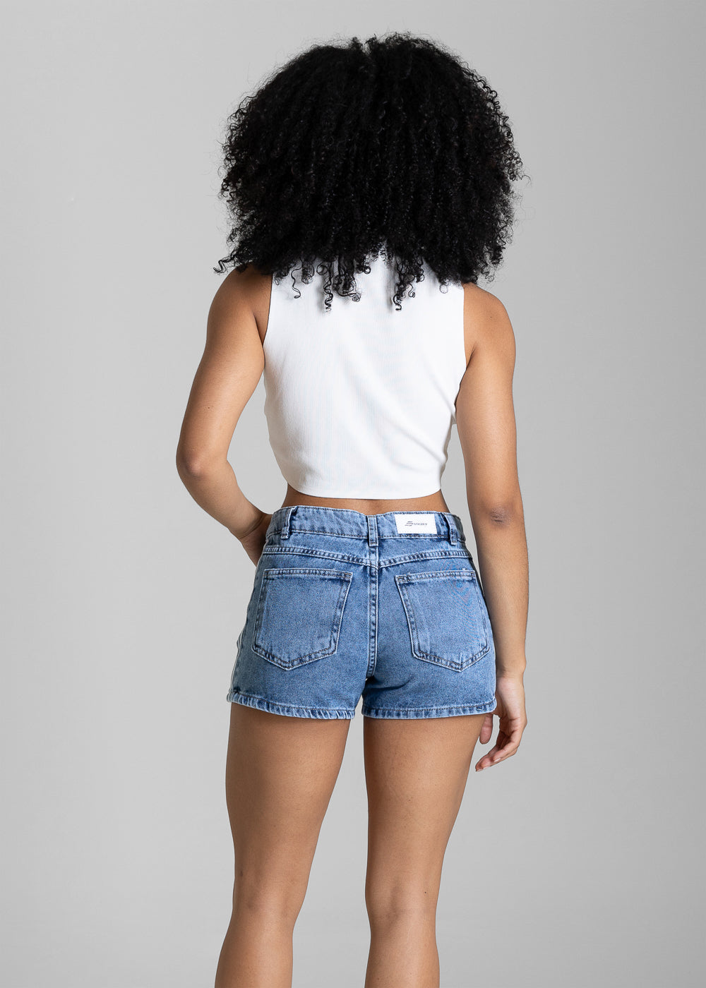 Shorts Jeans Listras Sawary - 284606 AZUL