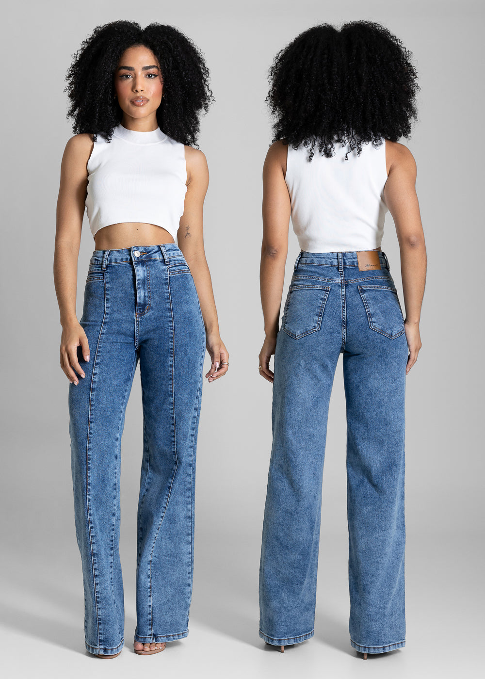 Calça Jeans Sawary Wide Leg - 284789 AZUL