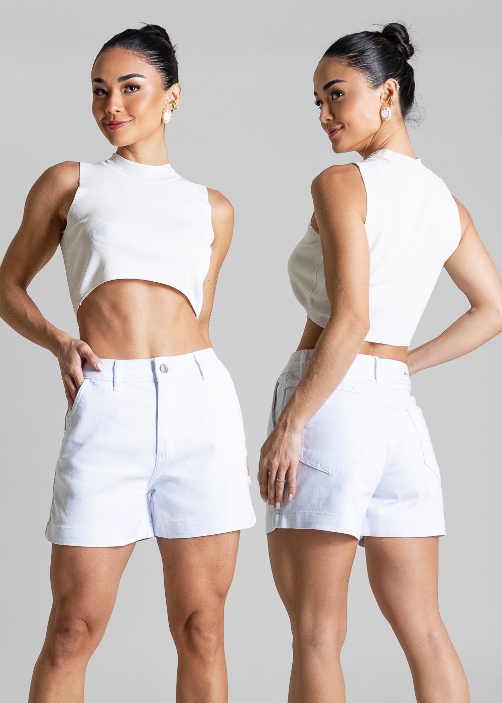 Shorts Sarja Sawary - 284832 BRANCO