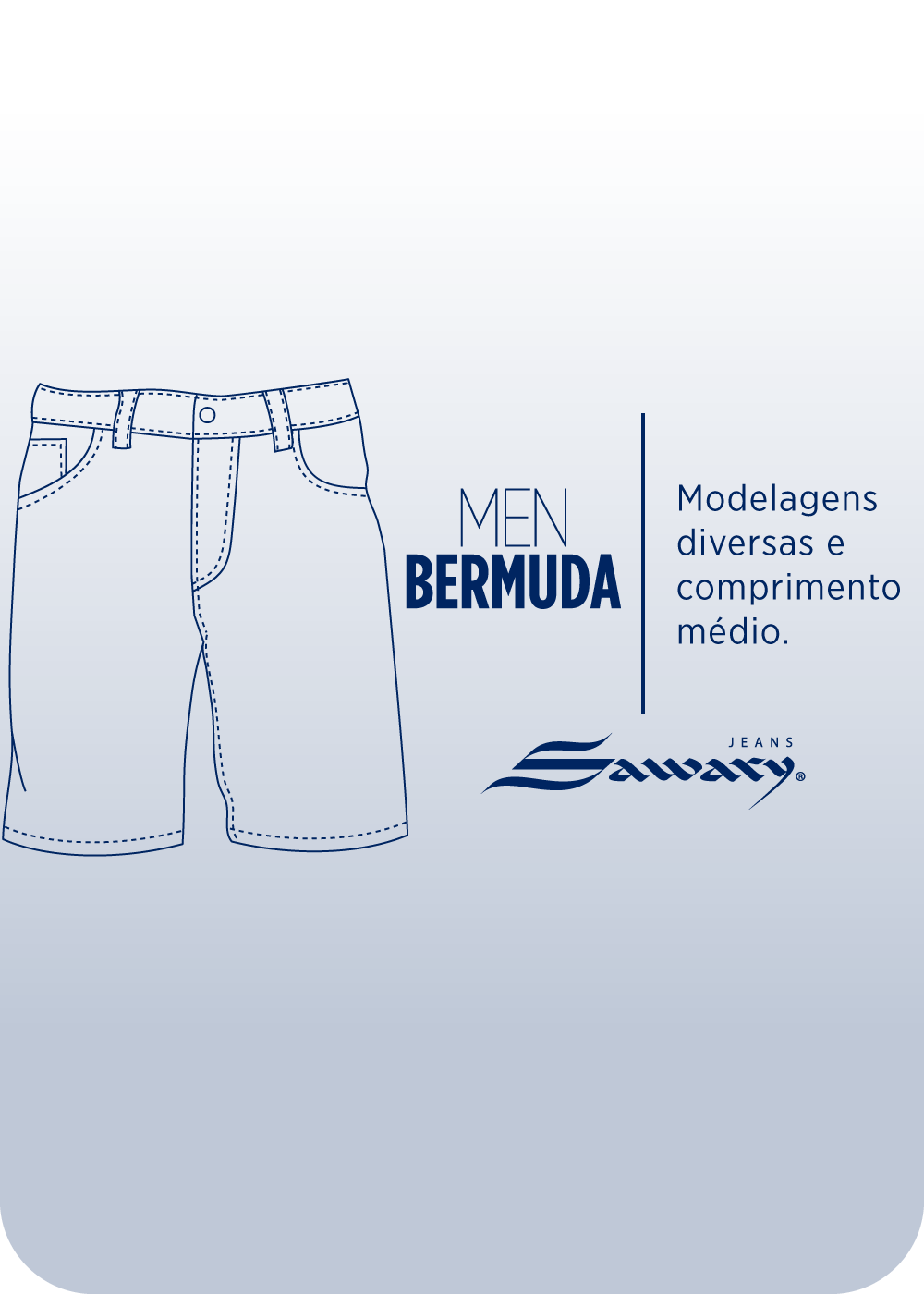 Bermuda Sarja Sawary - 278786 BRANCO