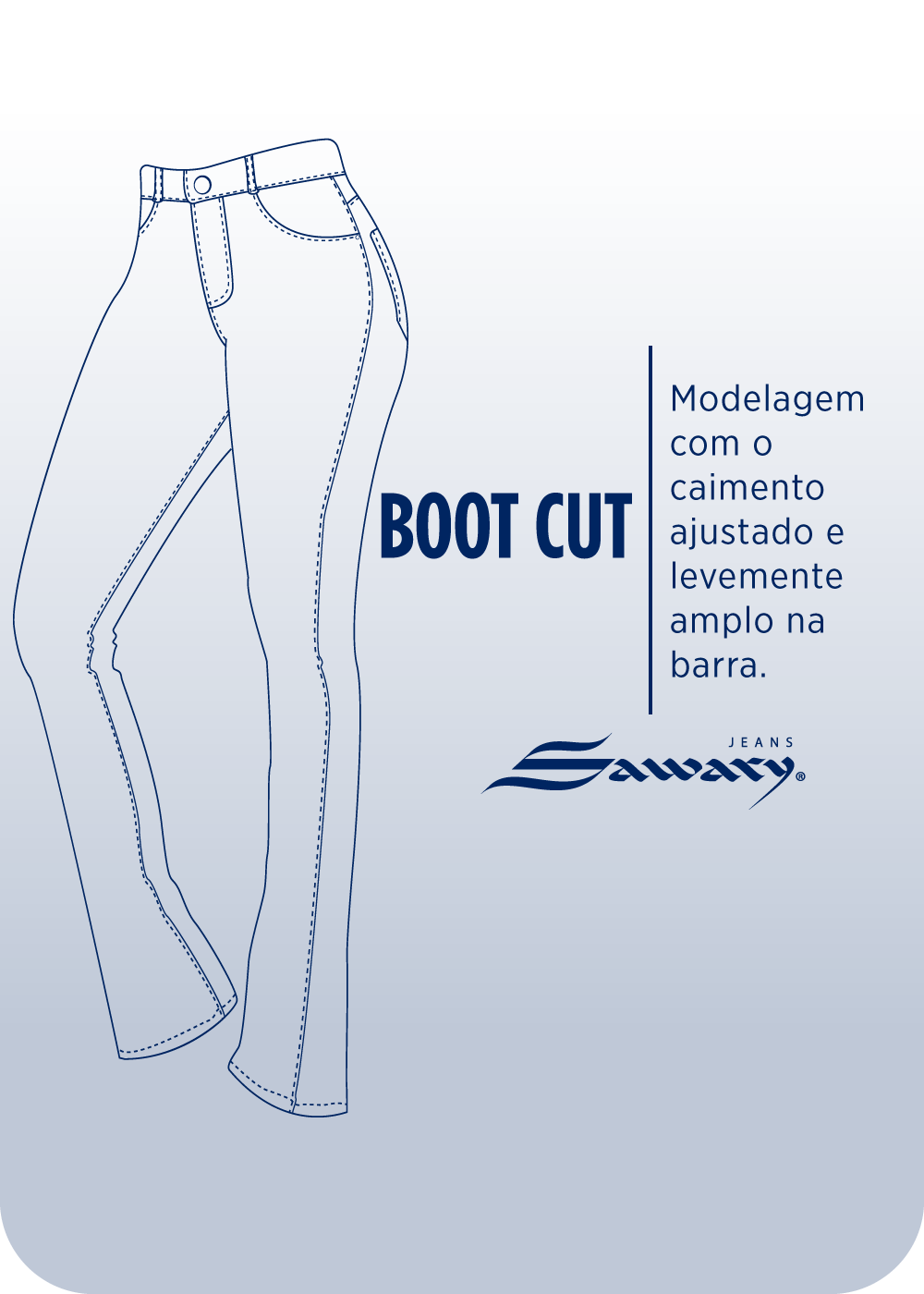 Calça Jeans Sawary Boot Cut - 281260 AZUL