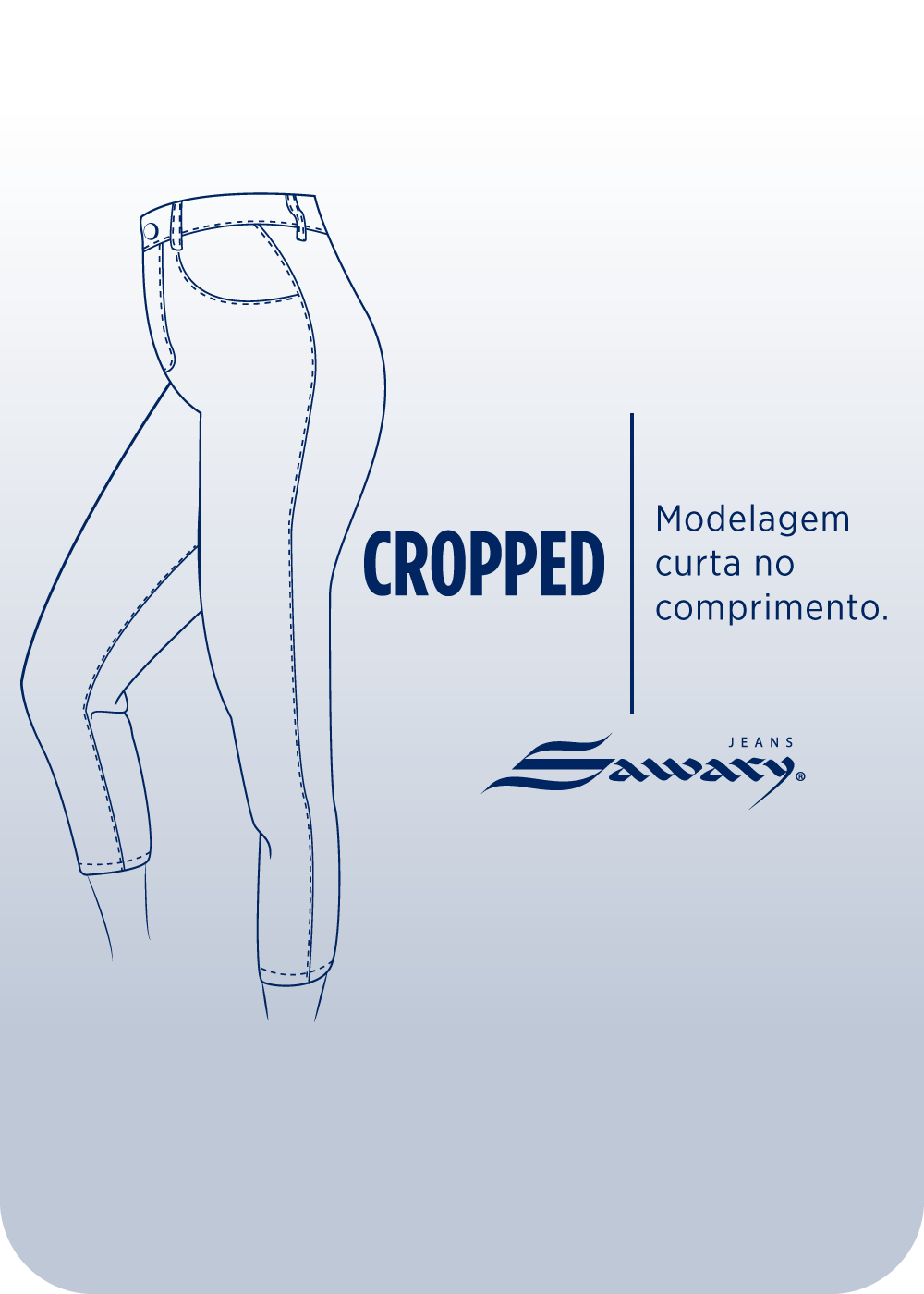 Calça Jeans Sawary Cropped - 283753 AZUL
