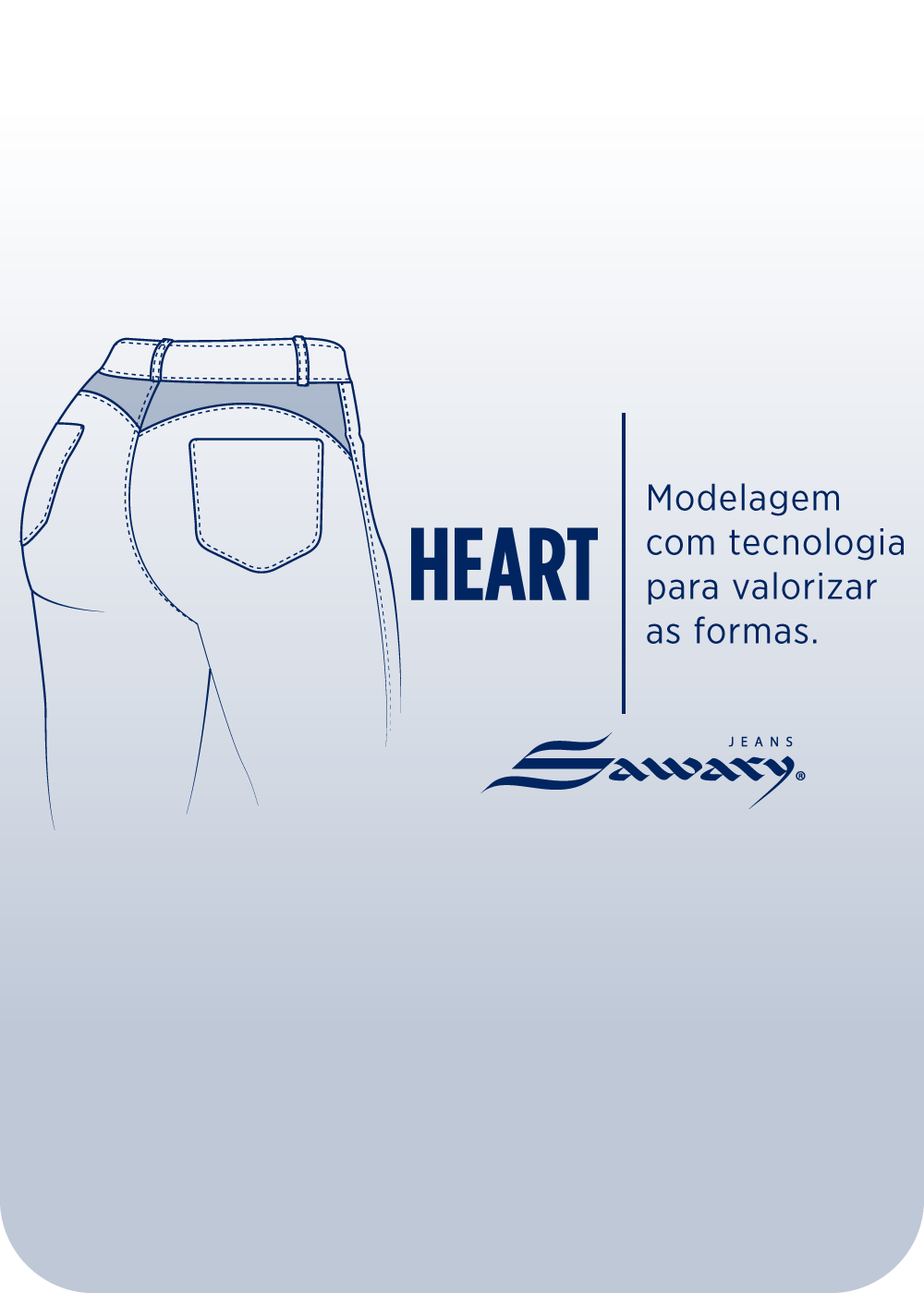 Calça Sarja Sawary Heart - 283536 PRETO