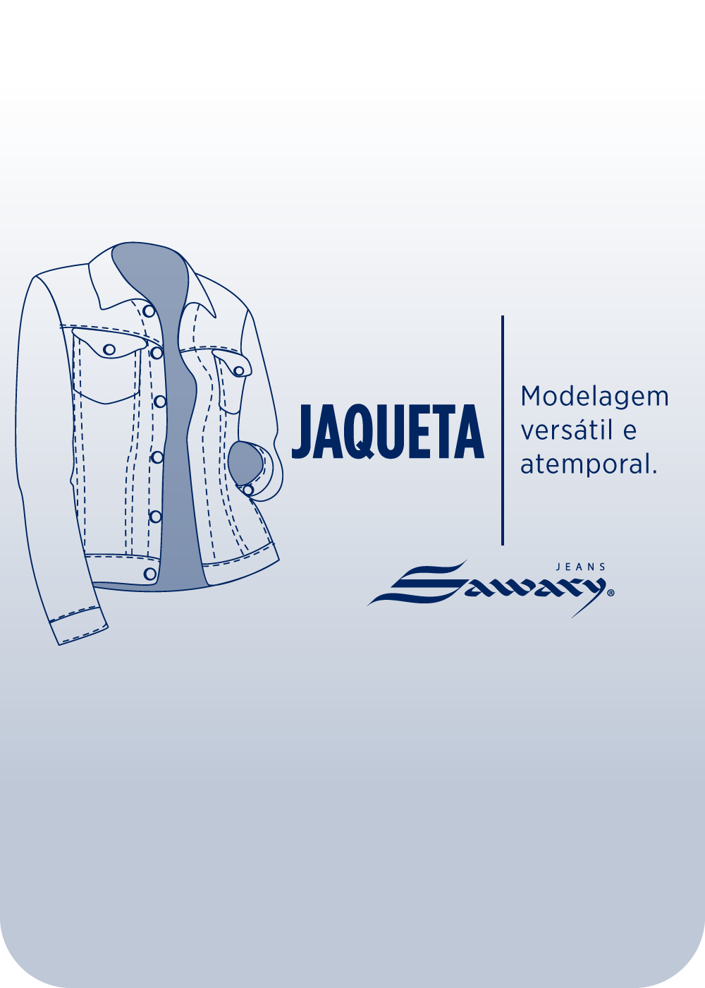 Jaqueta Jeans Sawary Plus Size - 282493 AZUL