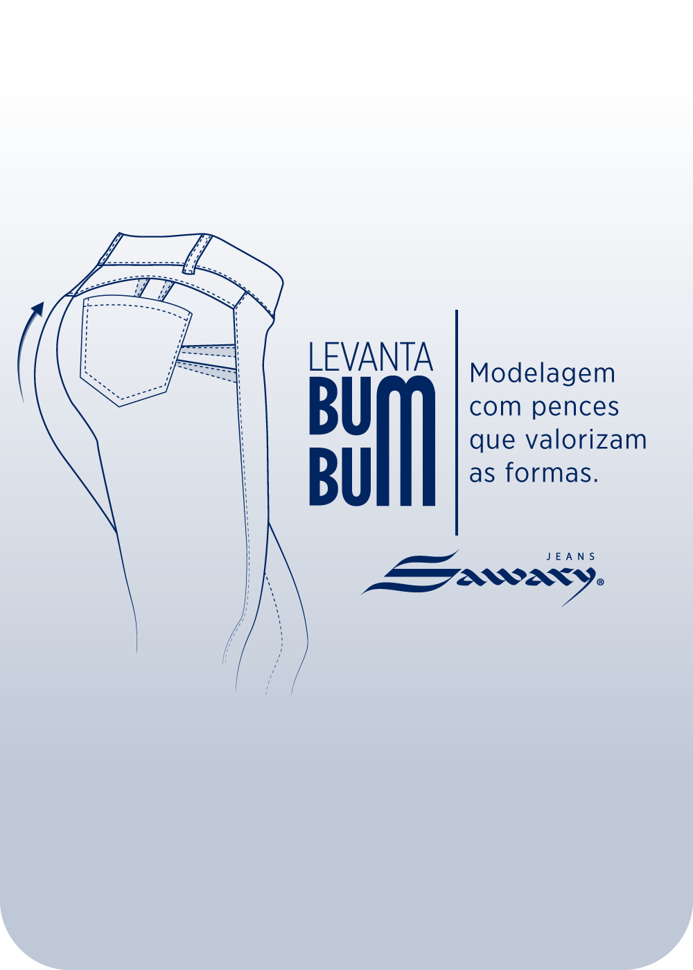 Calça Jeans Sawary Levanta Bumbum - 275176 AZUL