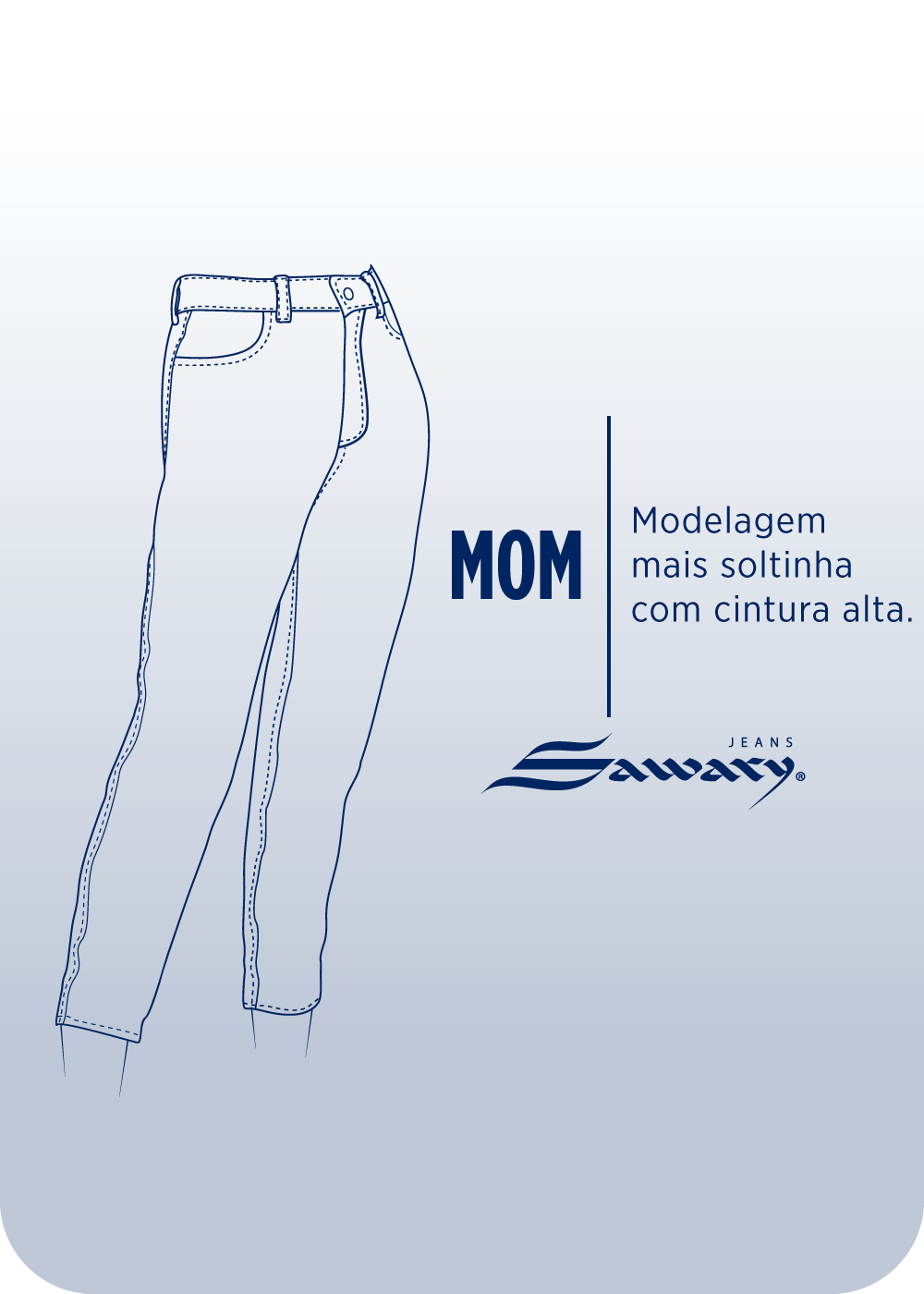 Calça Jeans Sawary Mom - 281957 AZUL