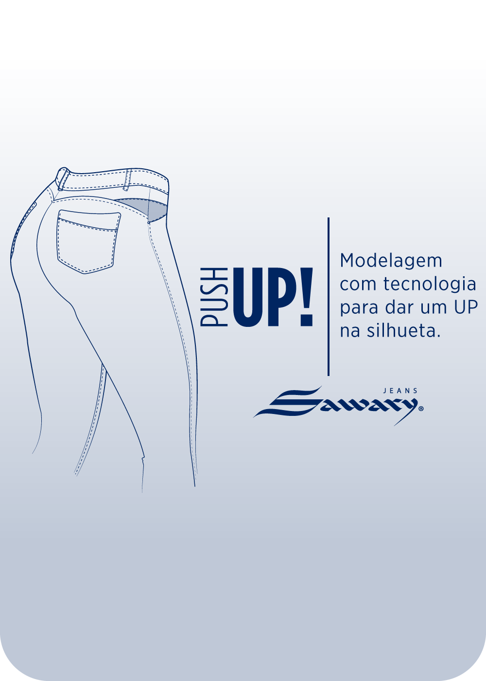 Calça Jeans Sawary Push Up - 282033 AZUL