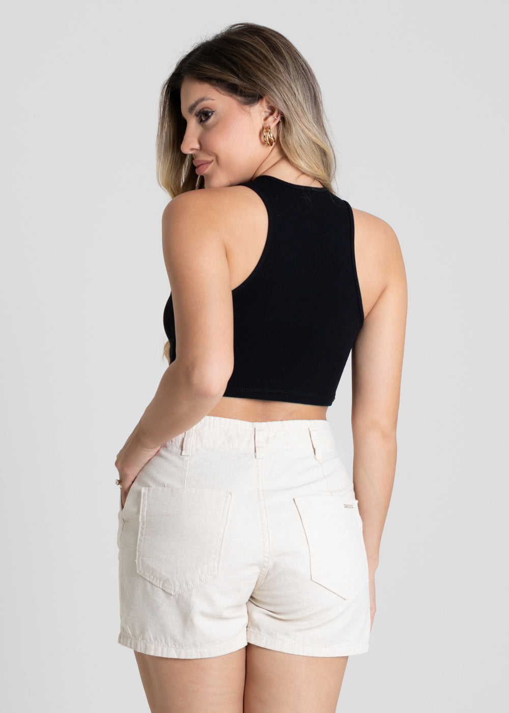 Shorts Linho Sawary - 279885 OFF WHITE