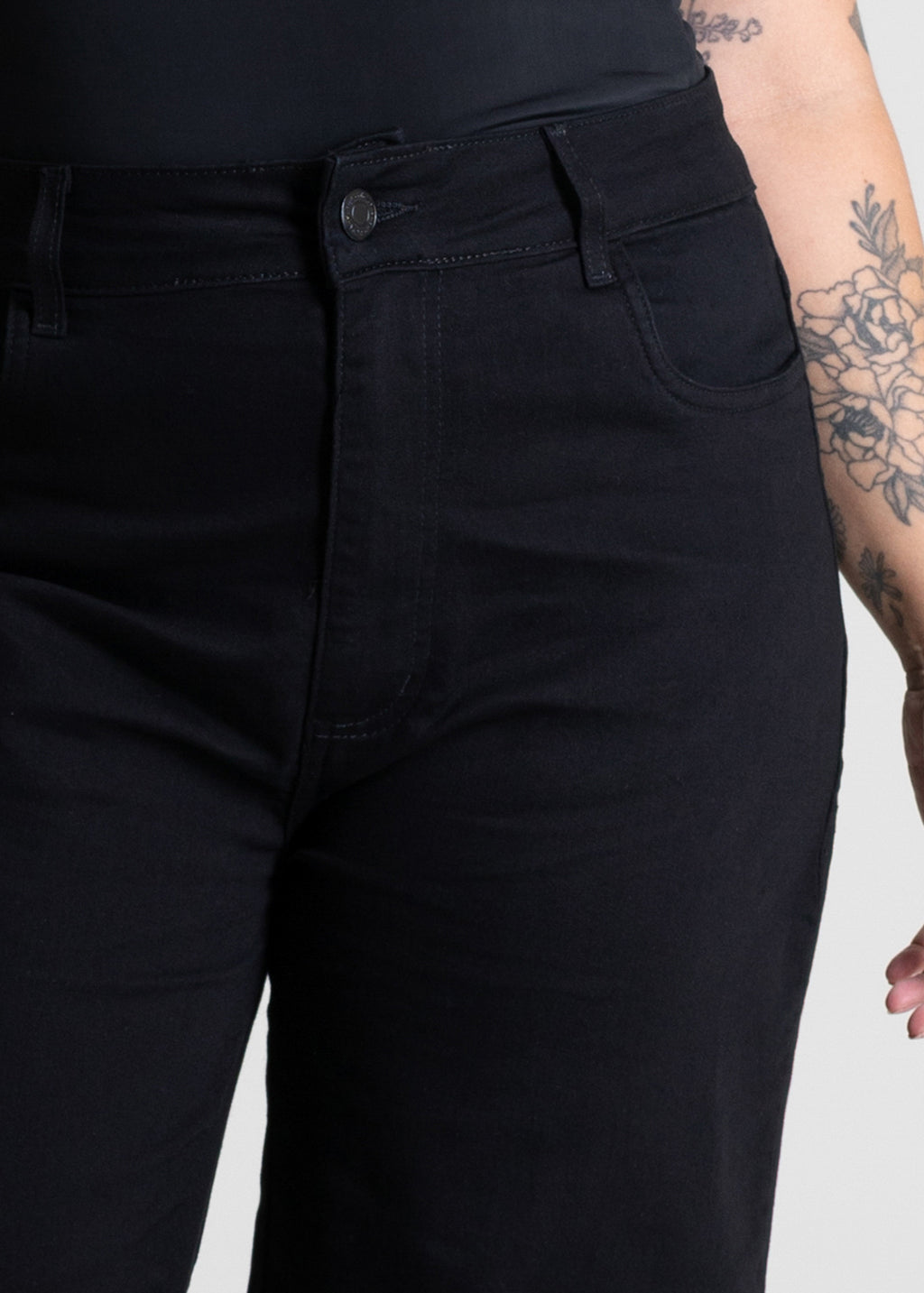 Calça Sarja Sawary Plus Size Wide Leg - 279776 PRETO