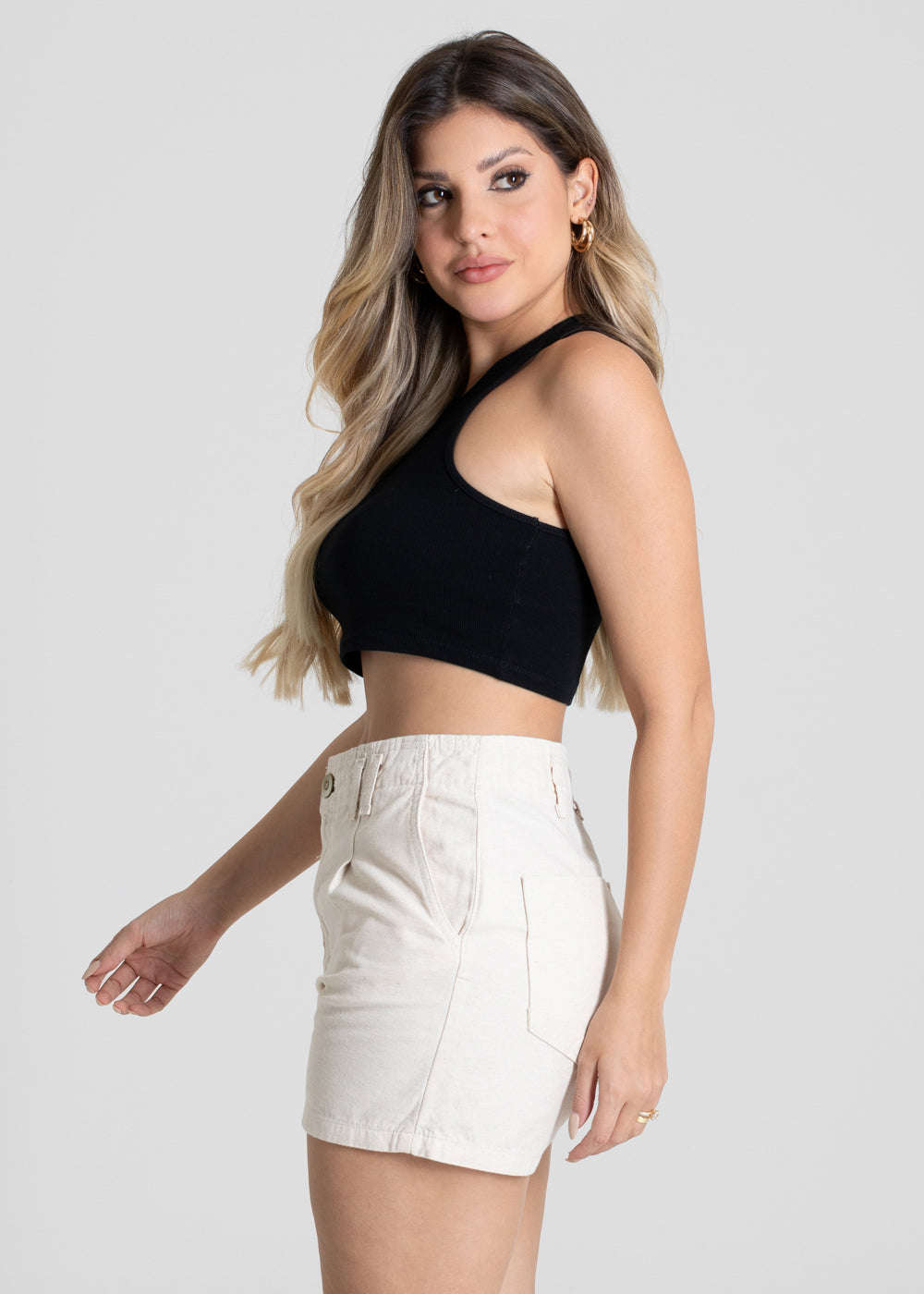 Shorts Linho Sawary - 279885 OFF WHITE