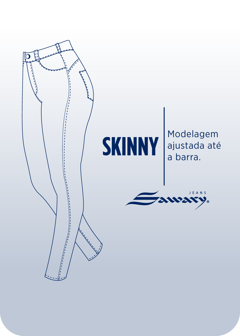 Calça Sarja Sawary Skinny - 272778 BRANCO