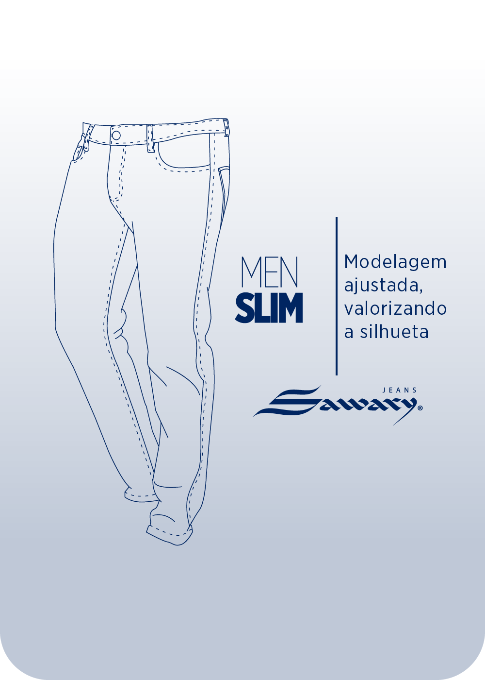 Calça Sarja Sawary Slim - 282876 CINZA